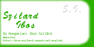 szilard ibos business card