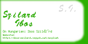 szilard ibos business card